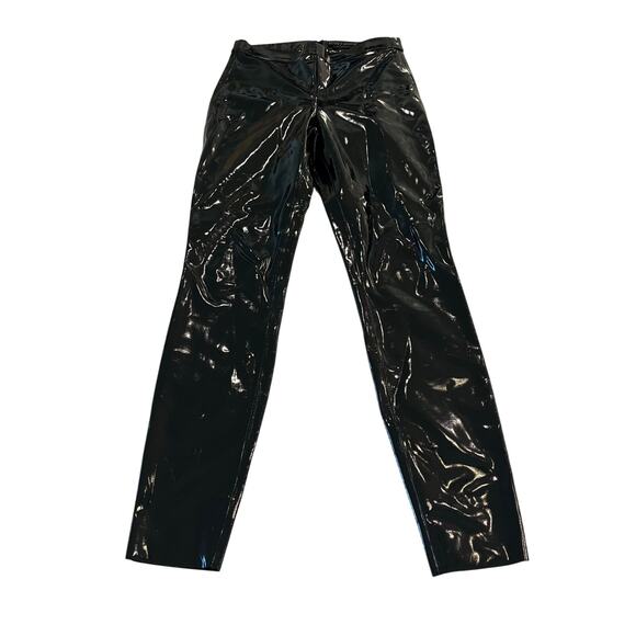 alice + olivia Maddox Back Zip Vegan Leather Leggings Pants size 4 - Picture 3 of 11